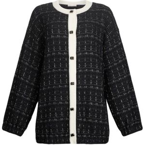 Liu Jo, Dames, Jassen, Zwart, Maat: XS Tweed,
