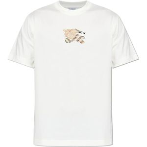 Burberry, Heren, Tops, Wit, Maat: S Katoen,