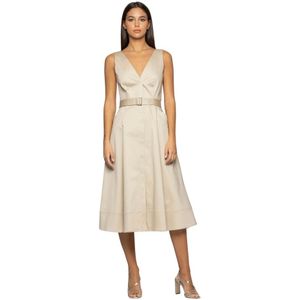 Kocca, Dames, Jurken, Beige, Maat: S Katoen,