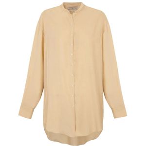 Cortana, Dames, Blouses & Shirts, Geel, Maat: S Zijde,