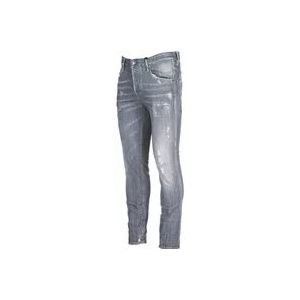 Dsquared2 Slim Stretch Destroy Skater Jeans , Gray , Heren , Maat: S