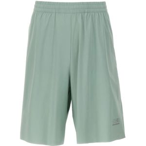 MM6 Maison Margiela, Heren, Korte broeken, Groen, Maat: S Polyamide,