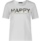 T-shirt - Katoen - Ronde Hals - Kwartmouw - Tekst Print