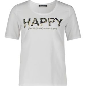 T-shirt - Katoen - Ronde Hals - Kwartmouw - Tekst Print