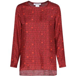 Max Mara, Dames, Blouses & Shirts, Rood, Maat: XS Zijde,