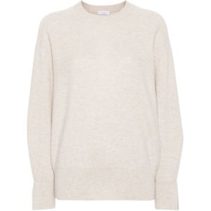Brunello Cucinelli, Dames, Truien, Beige, Maat: L Kasjmier,
