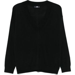 Alpha Studio, Dames, Truien, Zwart, Maat: S Zijde,