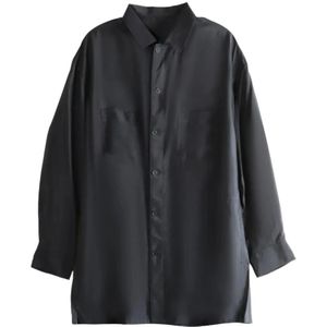 Yohji Yamamoto, Heren, Overhemden, Zwart, Maat: XL