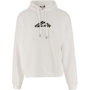 Dsquared2 Hoodie van katoenmix met logo , White , Heren , Maat: M