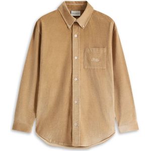 Drole de Monsieur, Heren, Overhemden, Beige, Maat: M Corduroy,
