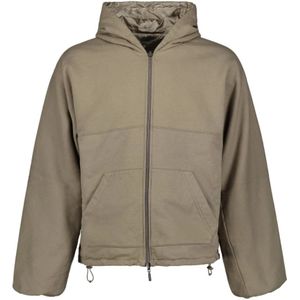 Dior Katoenen Hoodie met Rits , Beige , Heren , Maat: L