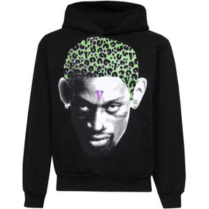 Vlone, Heren, Sweatshirts & Hoodies, Zwart, Maat: XL Katoen,