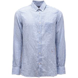 Dondup, Heren, Overhemden, Blauw, Maat: M Katoen,