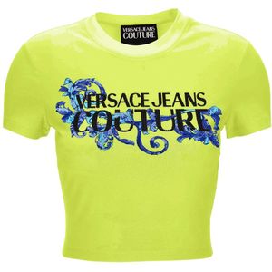 Versace Jeans Couture - Iconisch T-shirt met Logo-print - Groen - Katoen