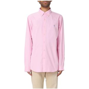 Polo Ralph Lauren, Heren, Overhemden, Roze, Maat: XL Katoen,