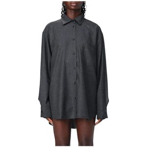 Andamane, Dames, Blouses & Shirts, Grijs, Maat: S Wol,