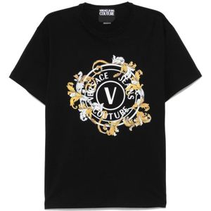 Versace Jeans Couture, Heren, Tops, Zwart, Maat: S