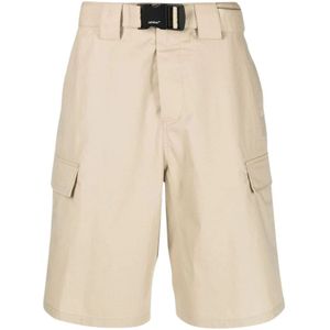 Off White, Dames, Korte broeken, Beige, Maat: L Katoen,