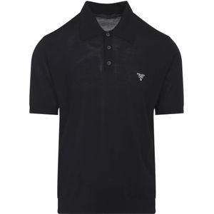 Prada, Heren, Tops, Zwart, Maat: L Wol,