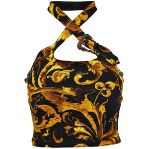 Versace, Dames, Tops, Zwart, Maat: S