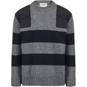 Iceberg, Heren, Truien, Grijs, Maat: M Wol,