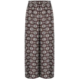 Weekend Max Mara, Dames, Broeken, Bruin, Maat: XS Zijde,