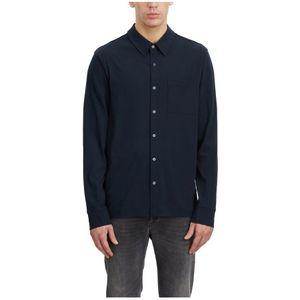 James Perse, Heren, Overhemden, Blauw, Maat: M Jersey,