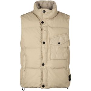 Stone Island, Heren, Jassen, Beige, Maat: M Nylon,