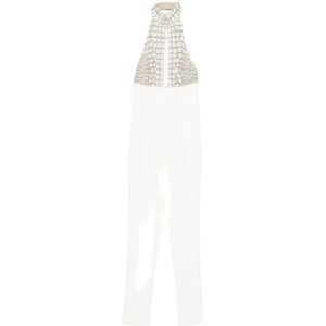 Elisabetta Franchi, Dames, Jumpsuits & Playsuits, Wit, Maat: L Poliester,