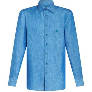 Etro, Heren, Overhemden, Blauw, Maat: L