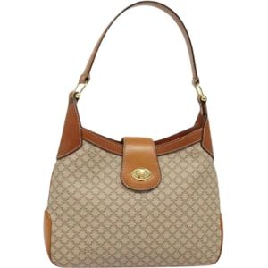 Celine Vintage, Dames, Pre-owned, Beige, Maat: ONE Size