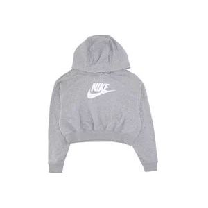 Nike Grafische Oversized Crop Hoodie , Gray , Dames , Maat: M