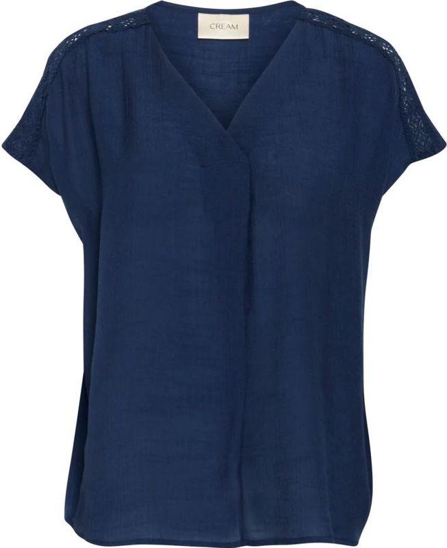 Cream, Dames, Blouses & Shirts, Blauw, Maat: XS Viscose,