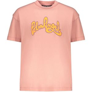 Palm Angels, Heren, Tops, Roze, Maat: M Katoen,