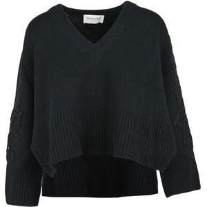 Ermanno Scervino, Dames, Truien, Zwart, Maat: XS Wol,