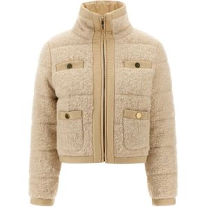 Pinko, Dames, Jassen, Beige, Maat: XS Wol,