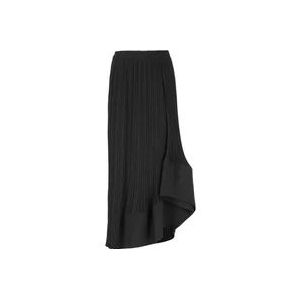 Lanvin Zwarte Geplooide Rok , Black , Dames , Maat: XS