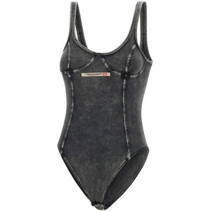Diesel, Dames, Badkleding, Zwart, Maat: L Denim,