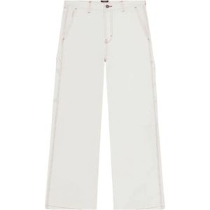 Dickies, Heren, Jeans, Wit, Maat: XS Denim,