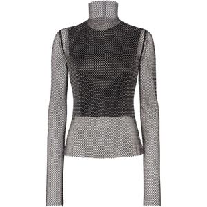 Sportmax, Dames, Tops, Zwart, Maat: M Viscose,