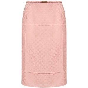 Gucci, Dames, Rokken, Roze, Maat: M Zijde,