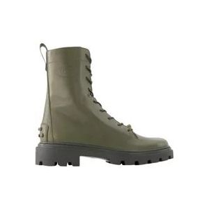 Tod's Leather boots , Green , Dames , Maat: 36 EU