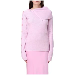 Patrizia Pepe, Dames, Truien, Roze, Maat: S Viscose,