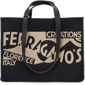 Salvatore Ferragamo, Dames, Tassen, Veelkleurig, Maat: ONE Size Leer,