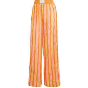 Adidas, Dames, Broeken, Oranje, Maat: XS Poliester,