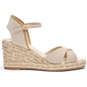 Stuart Weitzman, Dames, Schoenen, Beige, Maat: 40 EU Linnen,