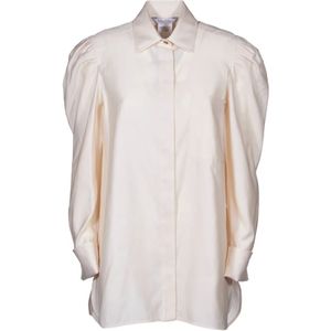 Max Mara, Dames, Blouses & Shirts, Wit, Maat: 2XS Katoen,
