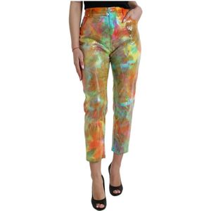 Dolce & Gabbana, Dames, Broeken, Veelkleurig, Maat: XS Katoen,