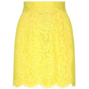Dolce & Gabbana, Dames, Rokken, Geel, Maat: XS
