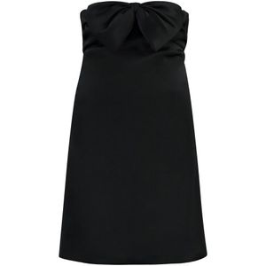 Saint Laurent, Dames, Jurken, Zwart, Maat: S Zijde,